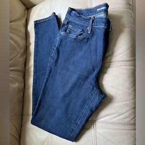 Old navy curvy mid rise 10 long 30 skinny navy blue